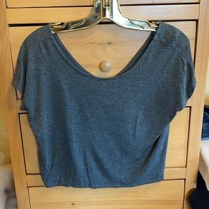 Women’s crop top - open back. Medium in gray rarely worn